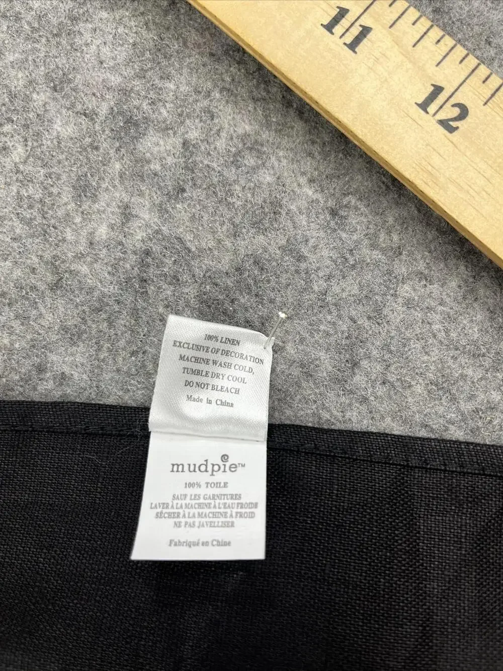 Mud Pie Nouveau Linen Towel Funny Reality Quote Kitchen Decor Black 22x14 Gift
